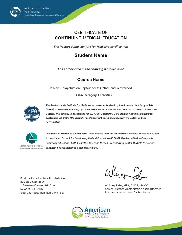 CPR & AED Certificate